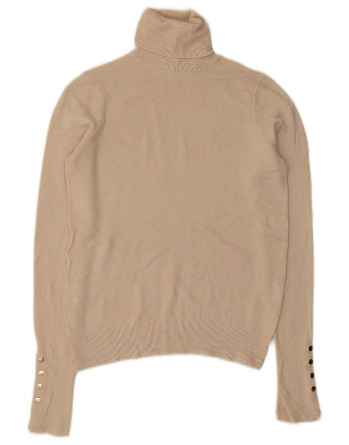 Sweter damski Zara z wywijanym dekoltem UK 10 Small Beige