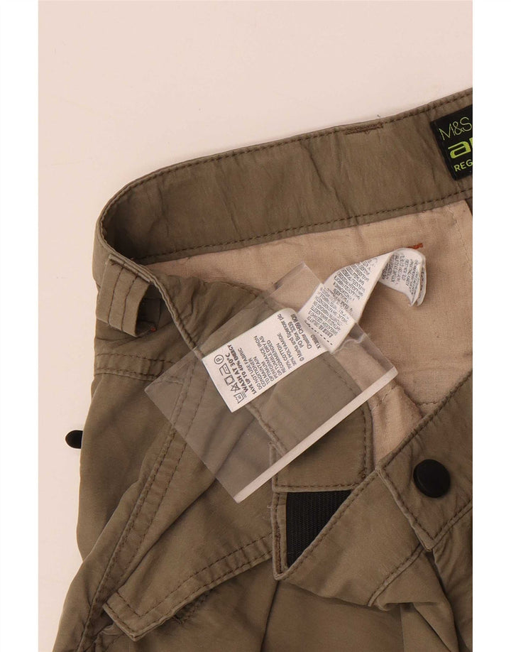 Męskie spodenki cargo Marks & Spencer W34, duże, bawełniane w kolorze khaki