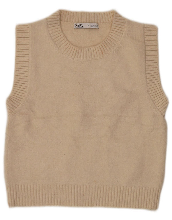 Damski podkoszulek Zara Crop Vest UK 10 Small Beige