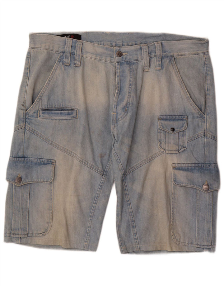 Męskie spodenki jeansowe Iceberg Cargo W36, duże, niebieskie, bawełniane