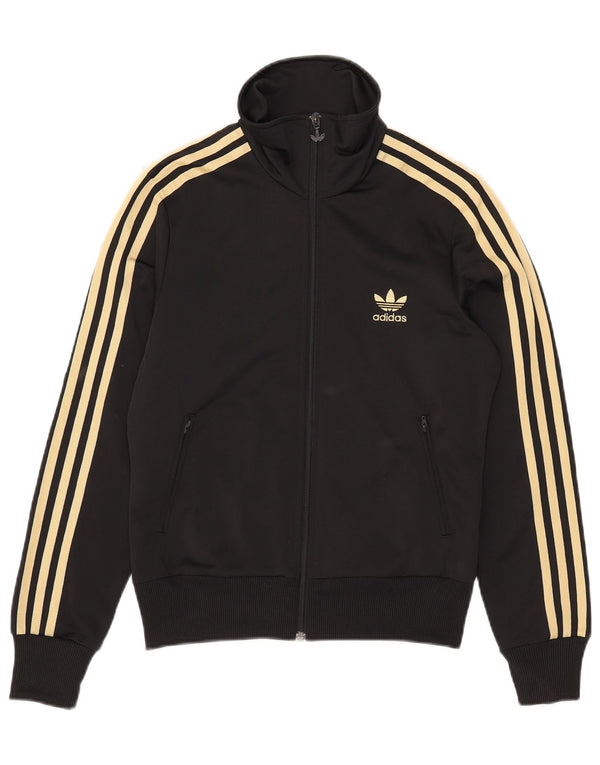 Damska bluza dresowa Adidas z grafiką, UK 14, średni czarny poliester