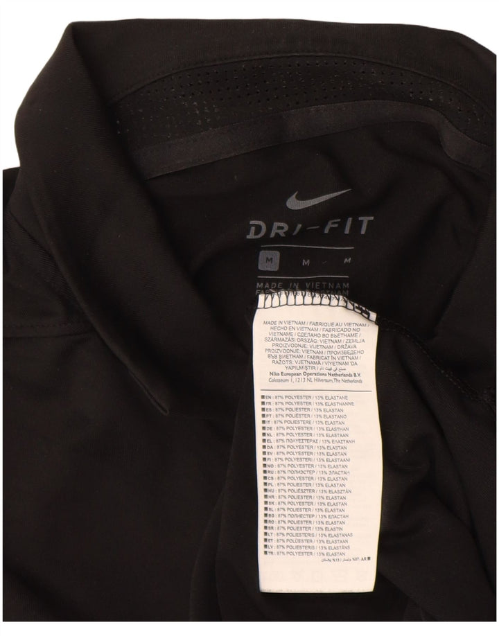 Męska koszulka polo NIKE Dri Fit, średni czarny poliester