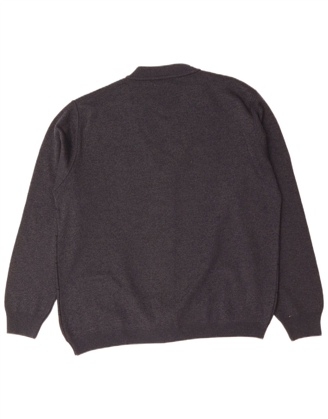 Męski sweter RODES, duży, szary, wełniany w kratę