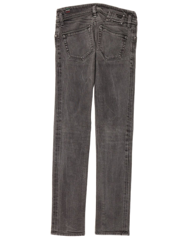Damskie jeansy skinny Diesel z niską talią W25 L32, szara bawełna