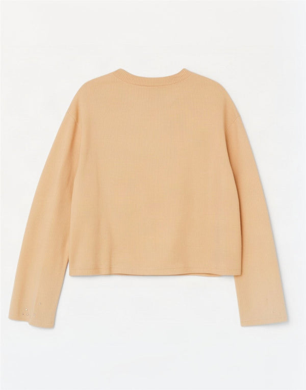 Top damski Zara z długim rękawem UK 10, mały, żółty