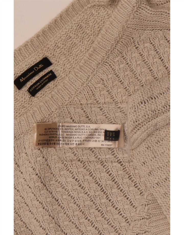 Sweter damski Massimo Dutti z dekoltem w łódkę, UK 14, średnioszary, bawełniany