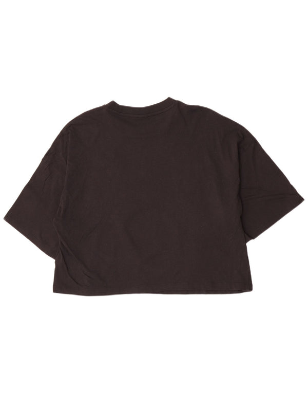 Damska koszulka Puma Crop Top UK 16, duża, czarna bawełna