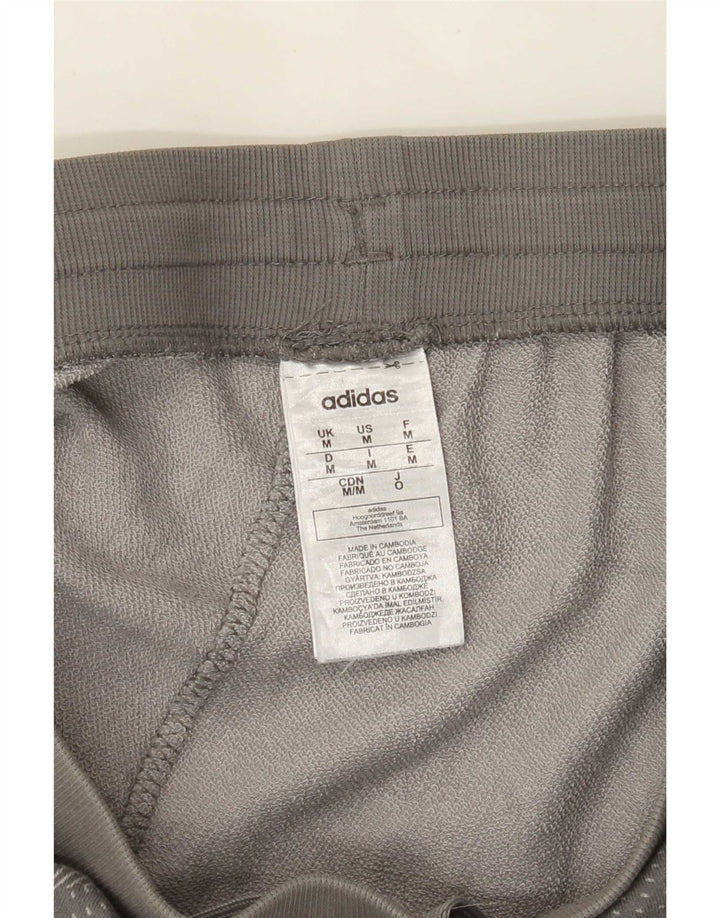 Męskie spodenki sportowe Adidas, średnioszare, geometryczne, bawełniane