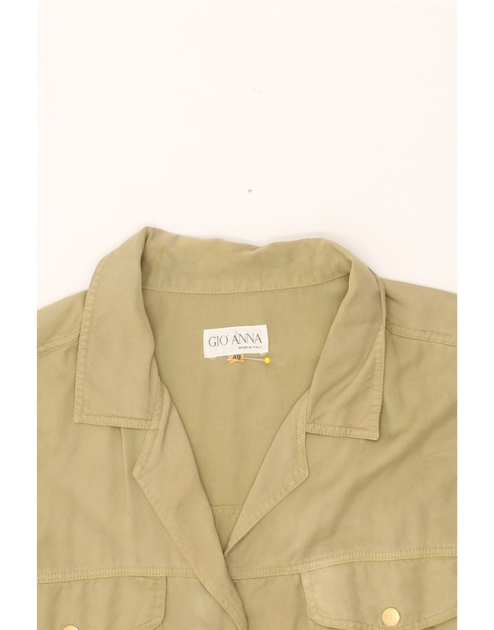 VINTAGE Womens Short Sleeve Shirt IT 48 XL Beige Polyester Vintage Vintage and Second-Hand Vintage from Messina Hembry 