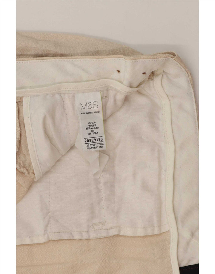 Męskie spodenki Chino Marks & Spencer W42 XL, beżowe, lniane
