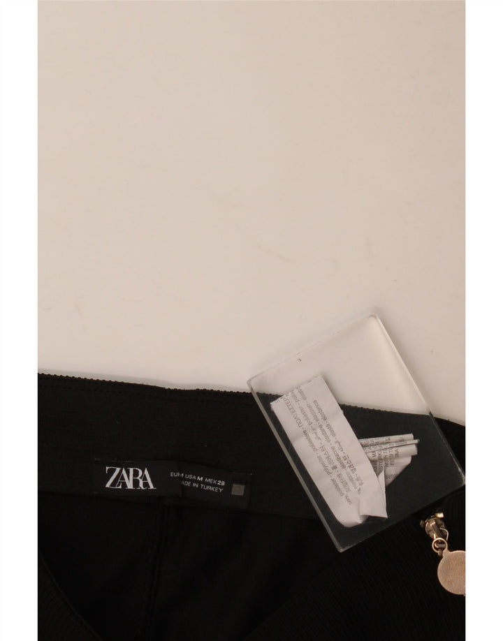 Spodnie damskie Zara Skinny Casual, średnie W28 L28, czarny poliester
