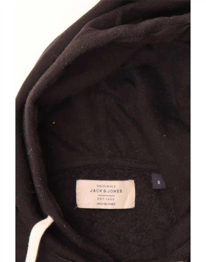 Męski sweter z kapturem Jack & Jones, mały, czarny, poliestrowy