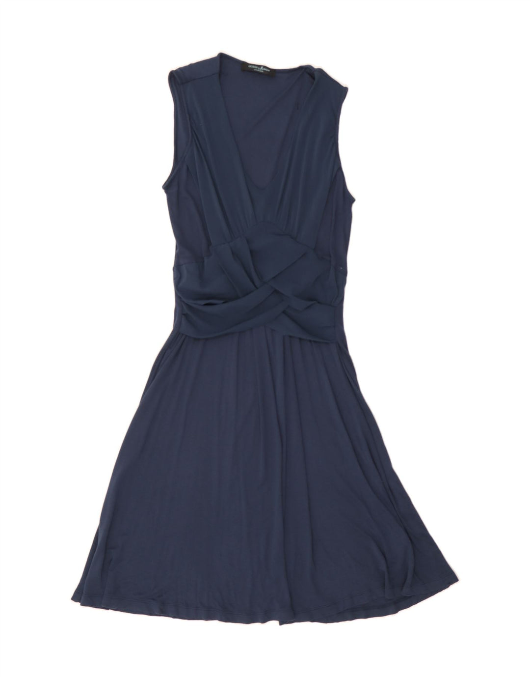 GUESS Womens Sleeveless Maxi Dress IT 44 Medium Navy Blue Modal Vintage Guess and Second-Hand Guess from Messina Hembry 