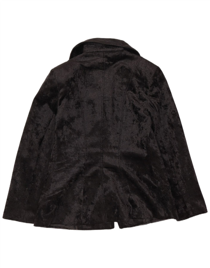 Damska marynarka sportowa z podwójnymi piersiami Sportstaff UK 14, duży, czarny poliester