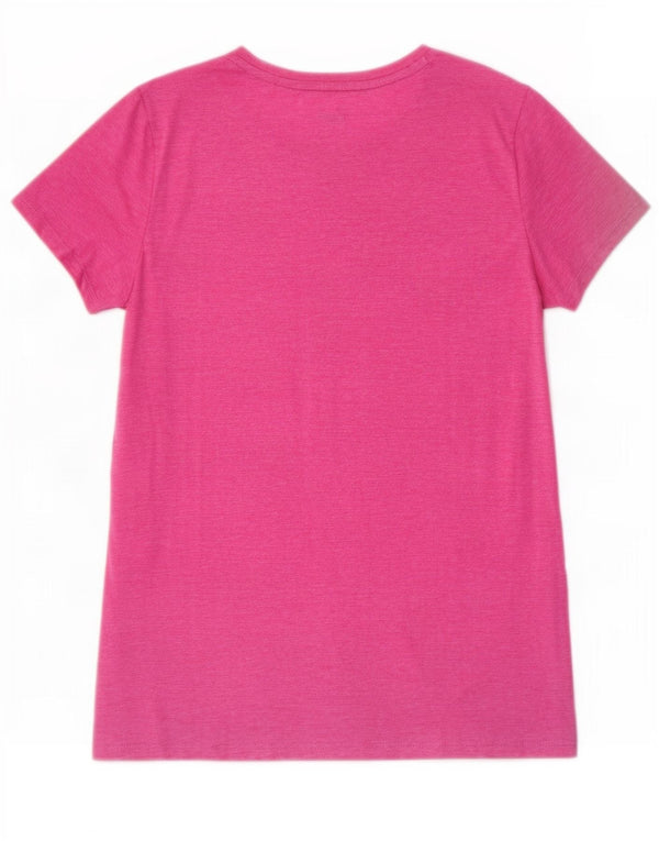 Puma Womens Graphic T-Shirt Top UK 12 Medium Pink