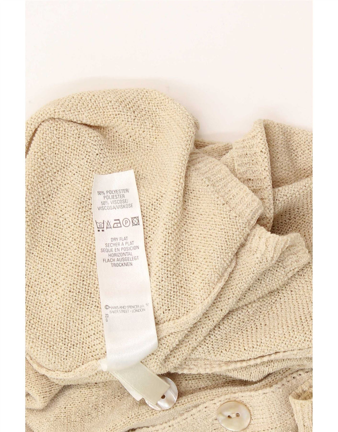 Marks & Spencer Damski sweter St. Michael Cardigan UK 12 Średni Beż