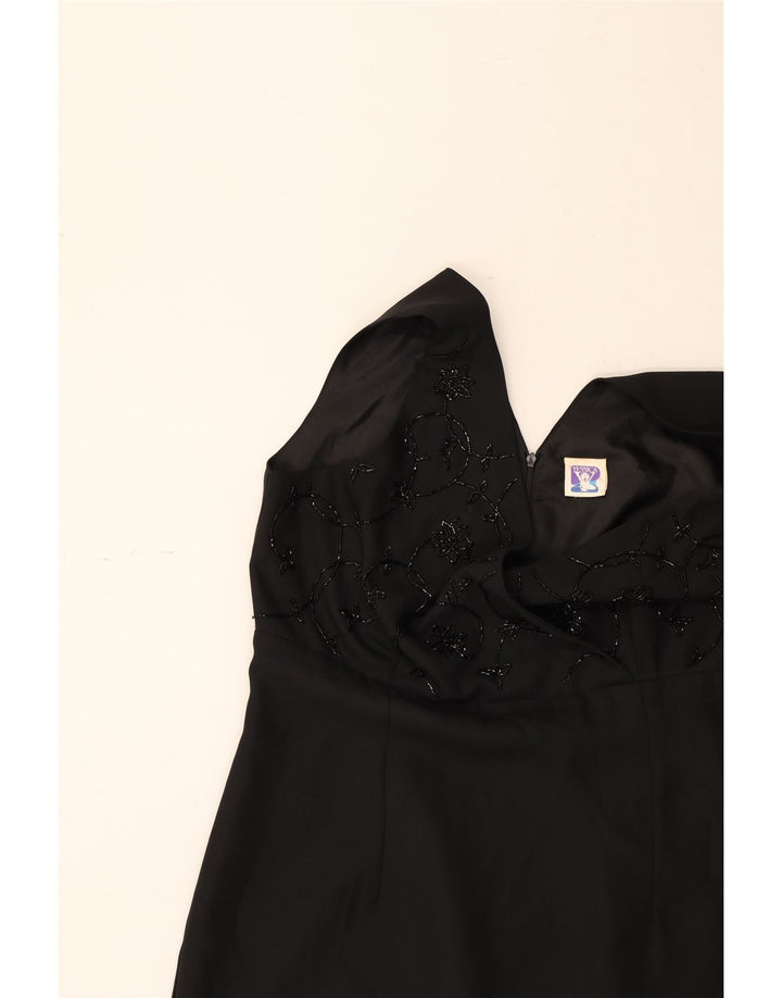 YESSICA Womens Sleeveless Sheath Dress UK 16 Large Black Polyester Vintage Yessica and Second-Hand Yessica from Messina Hembry 