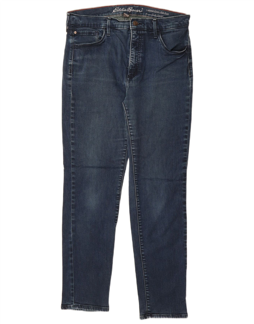 EDDIE BAUER Damskie proste dżinsy z wysokim stanem US 14 XL W32 L29 Niebieskie