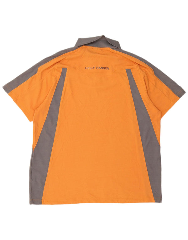 Męska koszulka polo Helly Hansen 2XL Pomarańczowy nylon z blokami kolorów