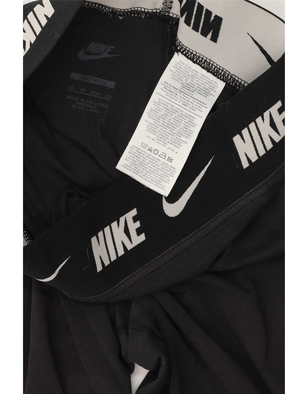 Legginsy damskie Nike UK 6 XS, czarna bawełna