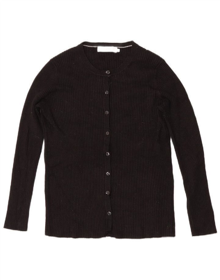 Sweter damski John Lewis, kardigan UK 14, średnia czarna wiskoza