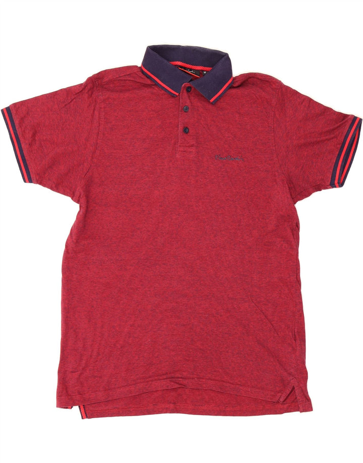 PIERRE CARDIN Mens Paris Regular Fit Polo Shirt Medium Red Pinstripe Vintage Pierre Cardin and Second-Hand Pierre Cardin from Messina Hembry 