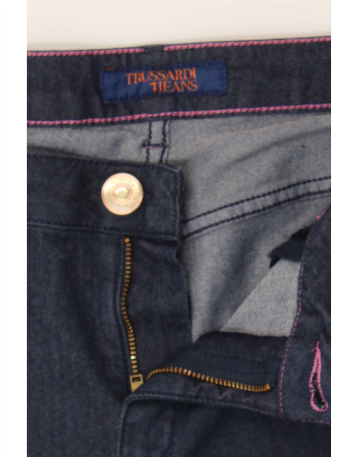 TRUSSARDI Womens Cropped Jeans  W33 L25 Navy Blue Cotton Vintage Trussardi and Second-Hand Trussardi from Messina Hembry 