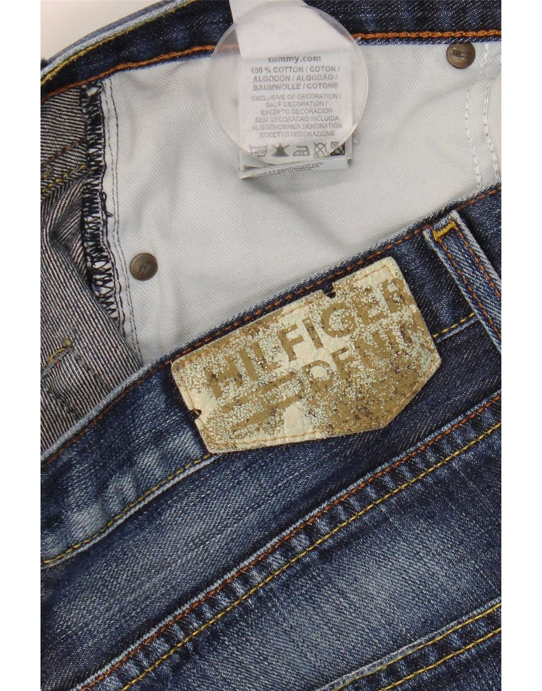 Damskie jeansy Bootcut Tommy Hilfiger W29 L30 Niebieskie bawełniane