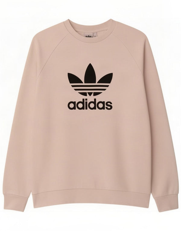 Adidas Męska bluza z grafiką, duża, biała, bawełniana