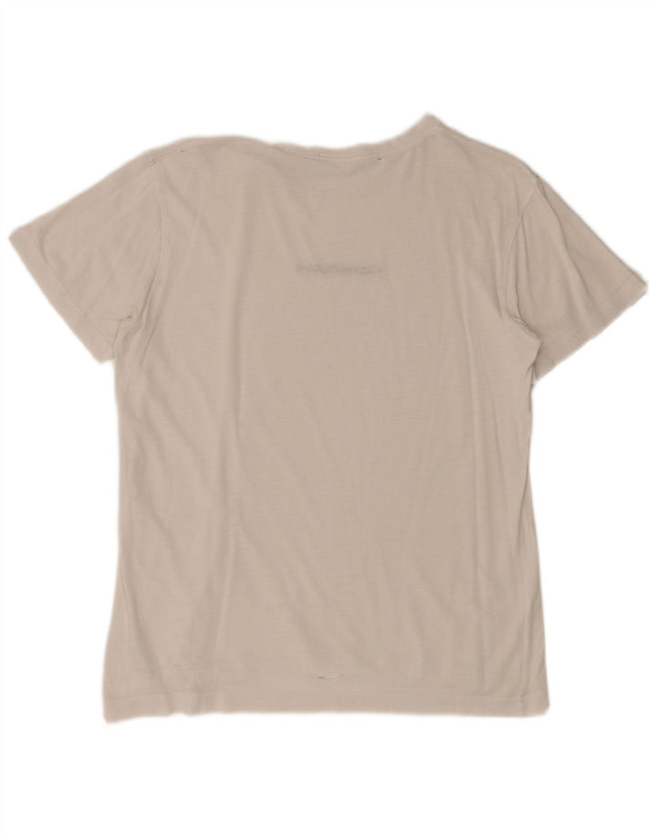 CALVIN KLEIN JEANS Mens T-Shirt Top Medium White Cotton