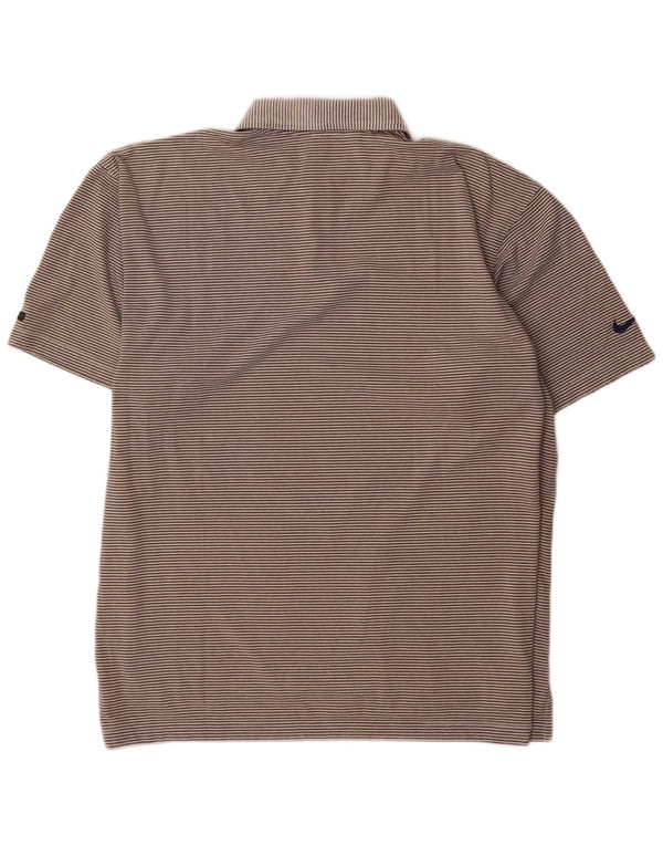 Męska koszulka polo Nike 2XL Szara, bawełniana w paski