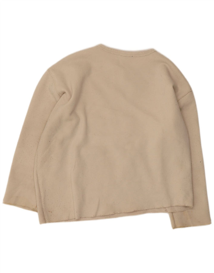 Damski sweter oversize Zara UK 16, duży w kolorze złamanej bieli
