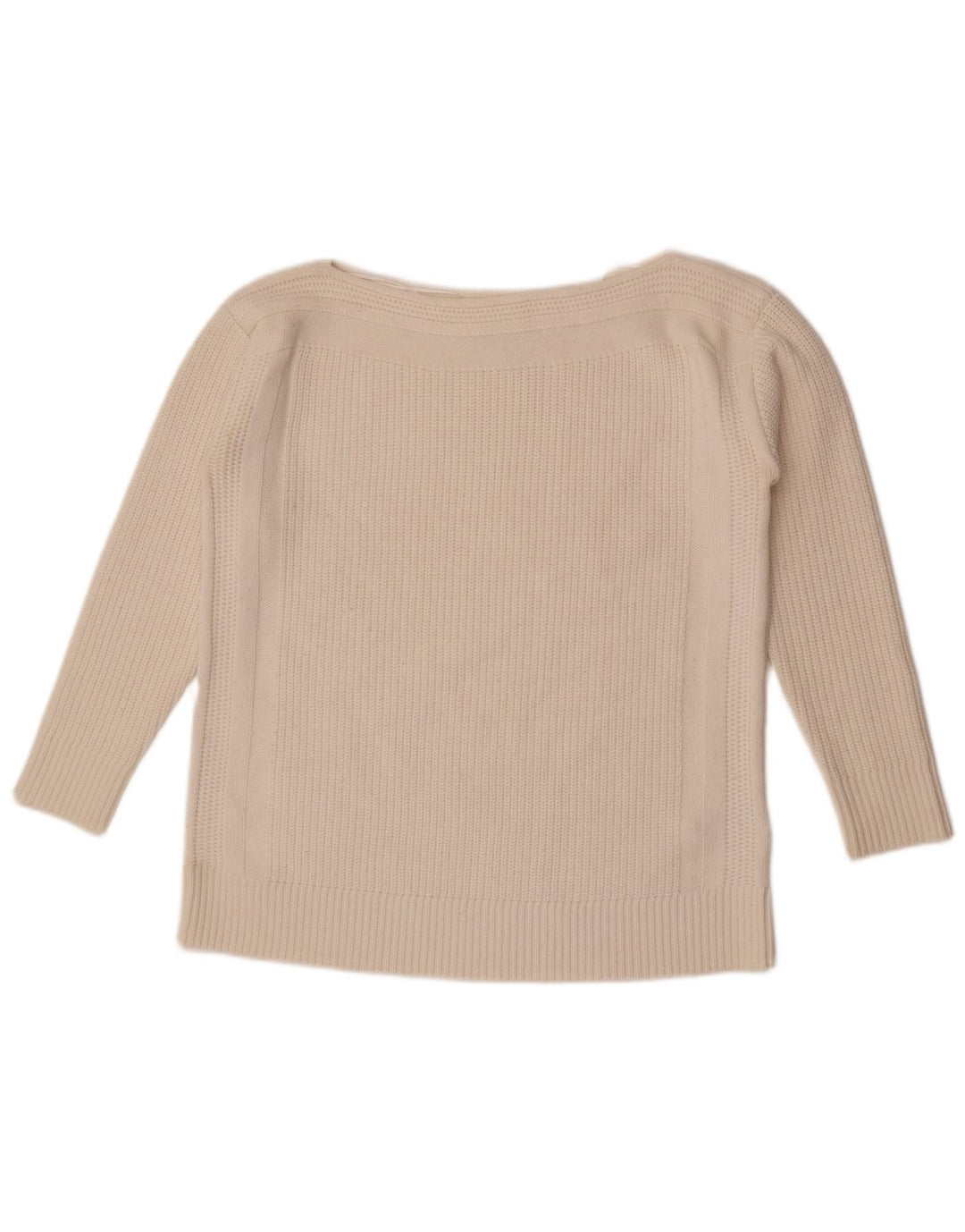 Damski sweter oversize Reiss z dekoltem w łódkę UK 10 Small White Wełna