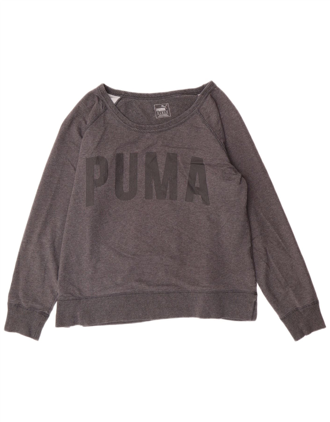 Damska bluza Puma Crop Graphic Jumper UK 16, duża, szara