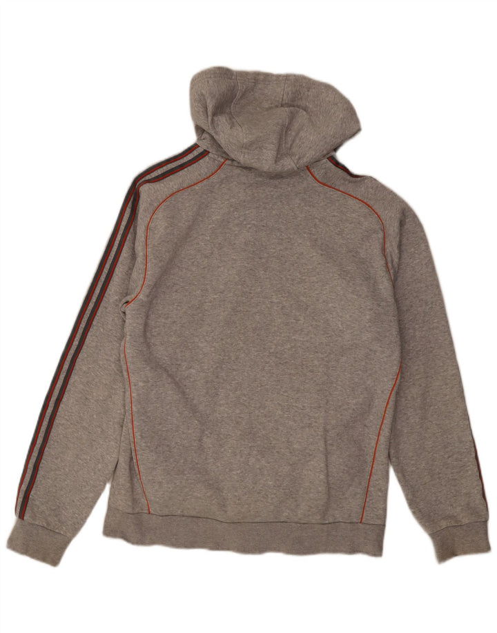 Męska bluza z kapturem Adidas, średnia szara bawełna