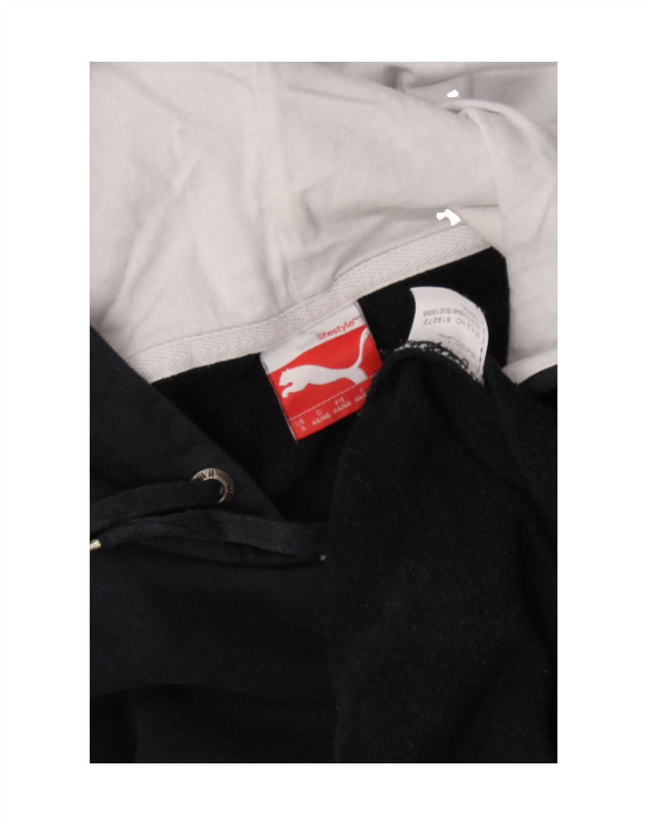 PUMA Mens Graphic Hoodie Jumper Small Navy Blue Vintage Puma and Second-Hand Puma from Messina Hembry 