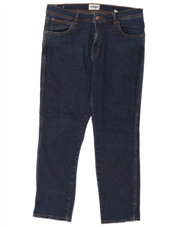 Męskie jeansy Wrangler Texas Slim W36 L30 Granatowe, bawełniane