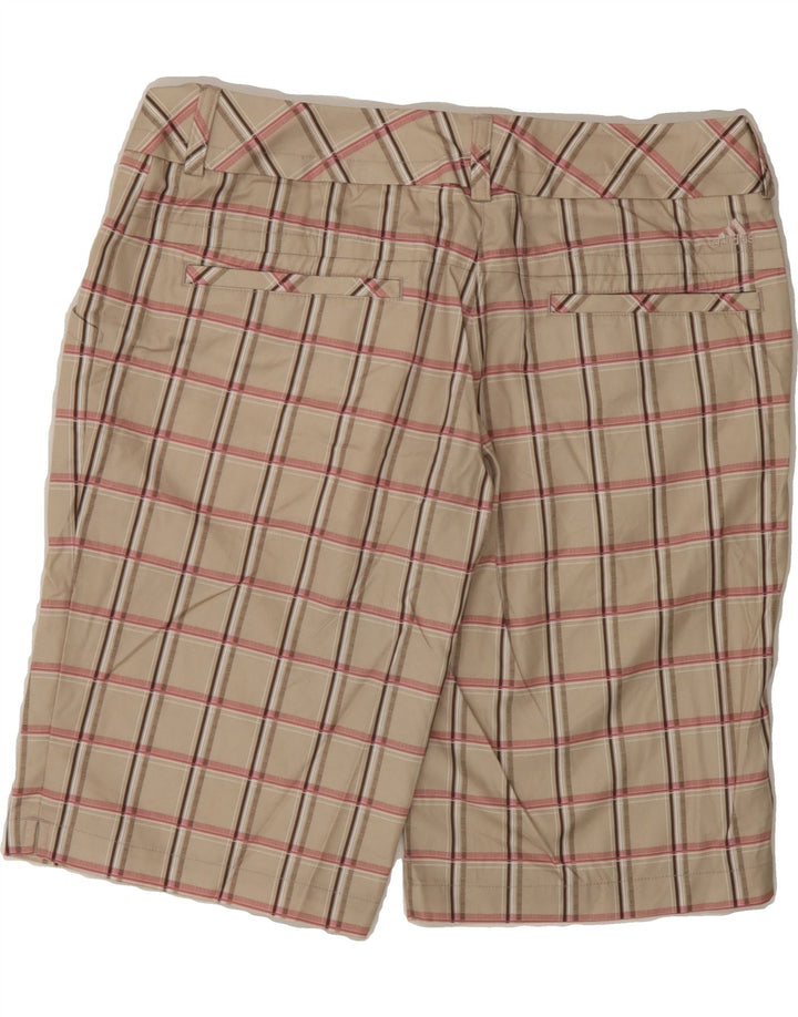 ADIDAS Womens Casual Shorts US 6 Medium W32 Beige Check Polyester Vintage Adidas and Second-Hand Adidas from Messina Hembry 