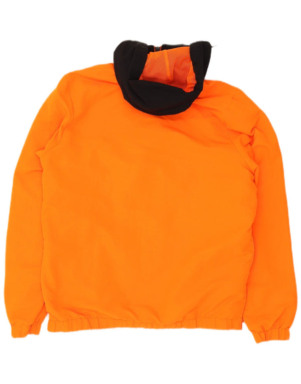 Męska kurtka Anorak z kapturem Ellesse Smiley UK 40, duży pomarańczowy blok kolorów