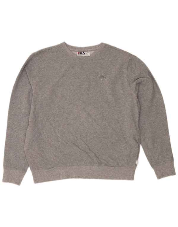 Bluza damska Fila Sweter UK 16, duża, szara, nakrapiana bawełna