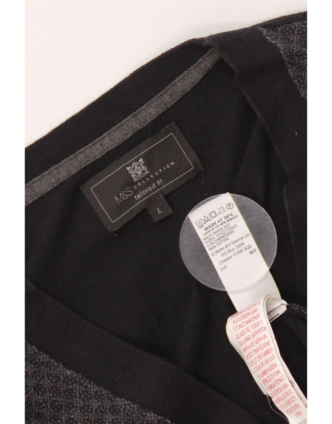 Marks & Spencer Męski sweter o dopasowanym kroju, duży, granatowy