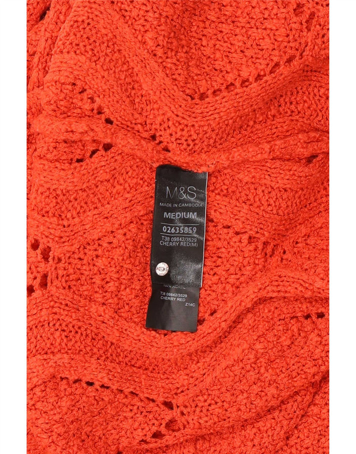 Sweter damski Marks & Spencer z okrągłym dekoltem, UK 14, średni pomarańczowy