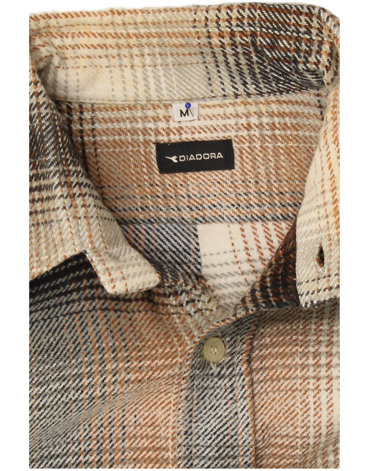 Męska koszula flanelowa Diadora w średnią brązową kratkę