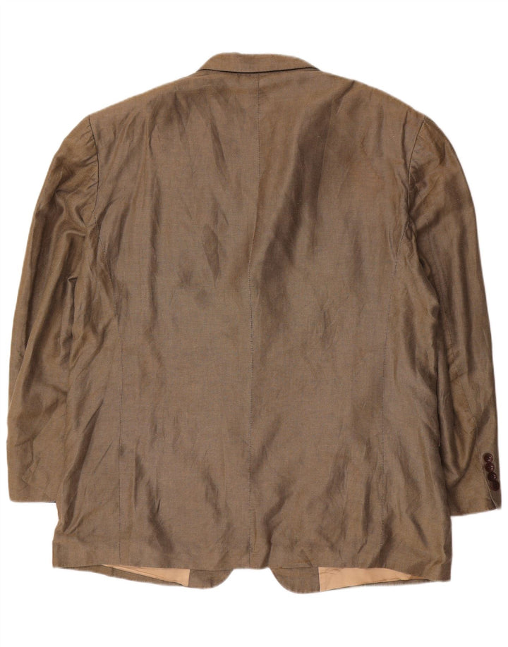 Męska marynarka zapinana na 3 guziki NAUTICA UK 46 3XL Szara lniana