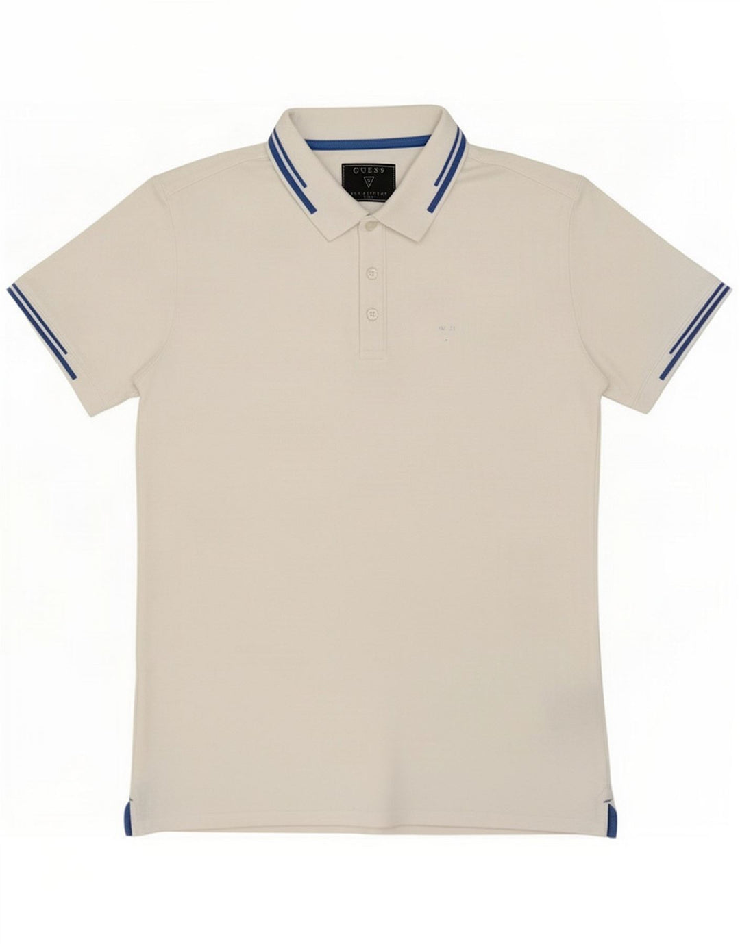 Męska koszulka polo Guess UK 40 Średnia biała bawełna