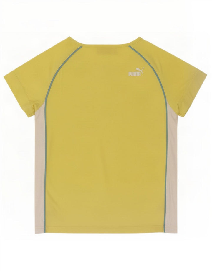 T-shirt damski Puma Top UK 12 w średnie żółte paski