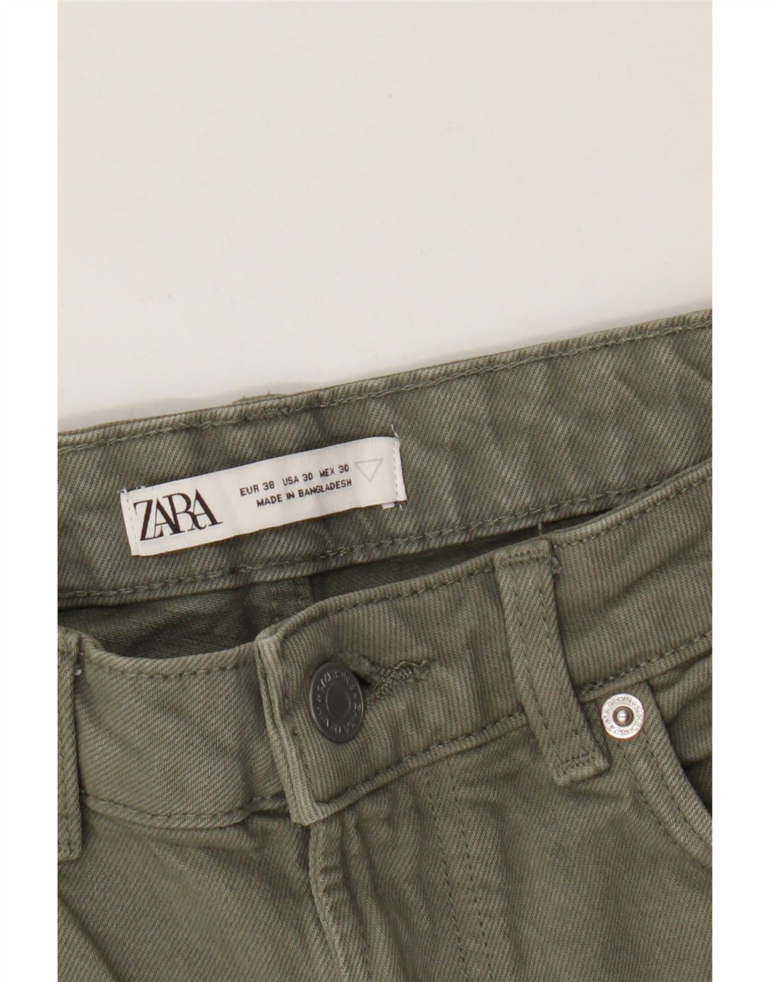 Męskie spodenki jeansowe Zara EU 38 Small W30 zielone