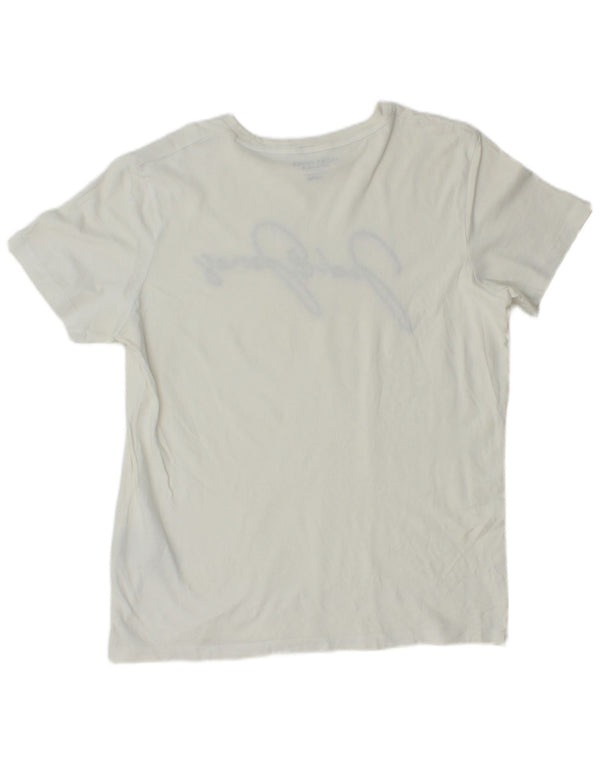 Męski T-shirt z grafiką JACK & JONES o regularnym kroju, mały, biały, bawełniany