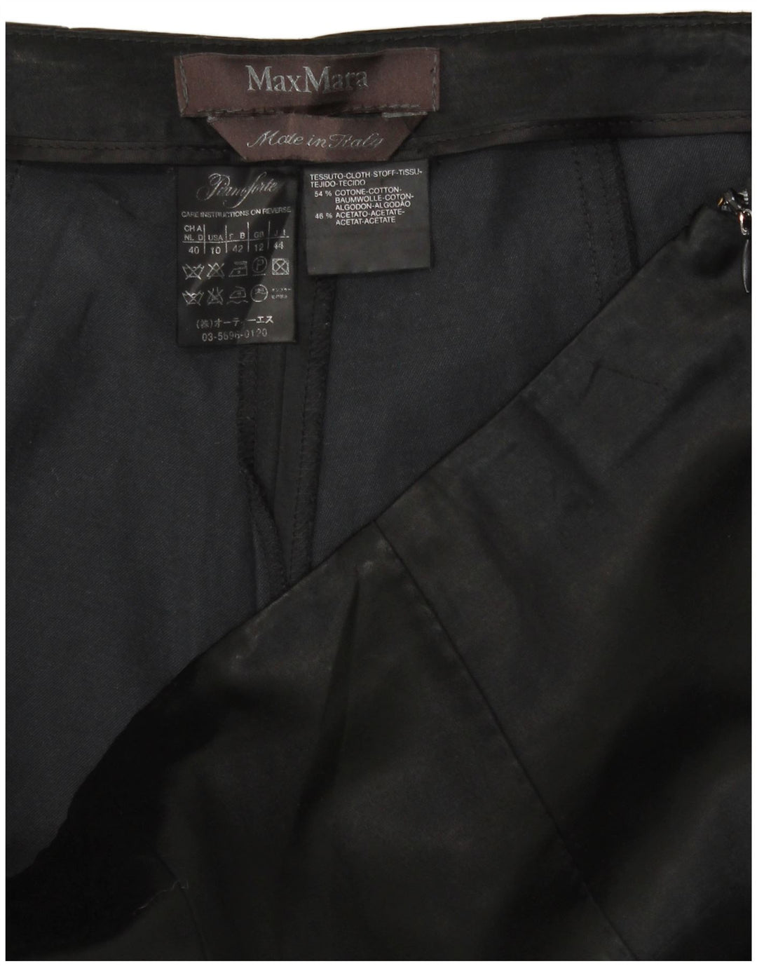 Damskie krótkie spodnie Max Mara UK 12 Medium W30 L23 Czarna bawełna