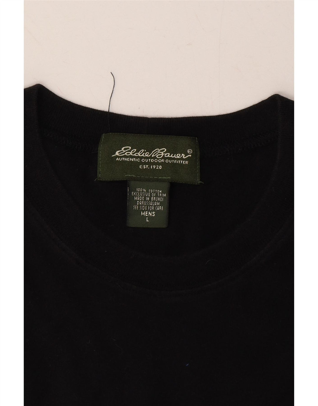 EDDIE BAUER Mens T-Shirt Top Large Black Cotton Vintage Eddie Bauer and Second-Hand Eddie Bauer from Messina Hembry 